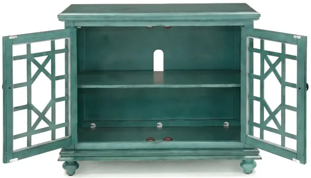 Casual Teal 38 Inch TV Stand - Jules