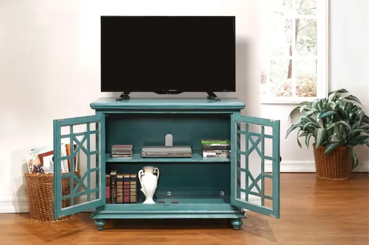 Casual Teal 38 Inch TV Stand - Jules