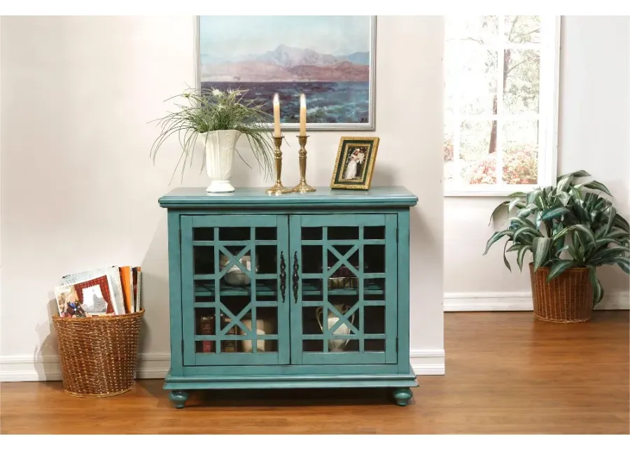 Casual Teal 38 Inch TV Stand - Jules