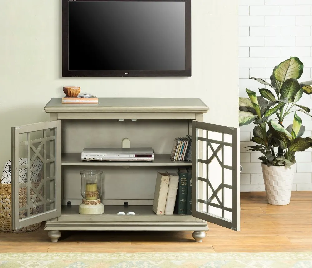 Jules Silver 38 Inch TV Stand