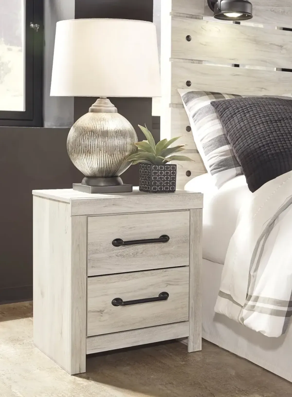 Sunrise Park Whitewash Nightstand