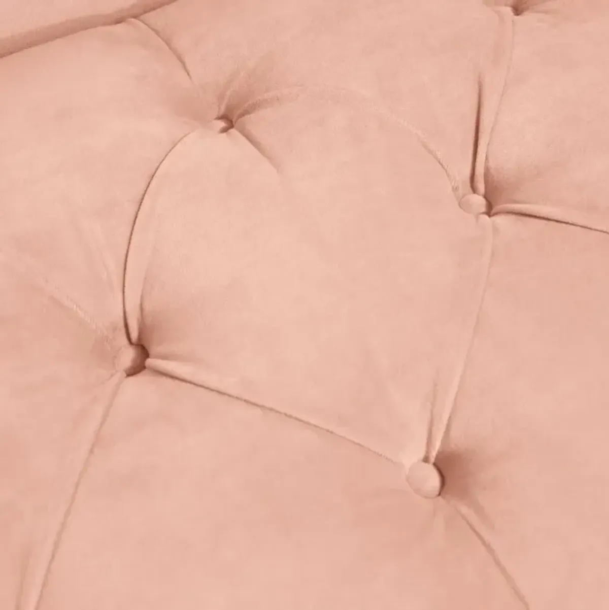 Edith Blush Pink Velvet Tufted Lounge Chaise - Skyline Furniture