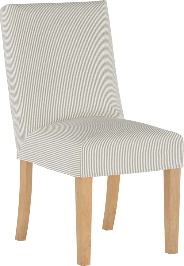 Jennifer Taupe Slipcover Upholstered Dining Chair - Skyline Furniture
