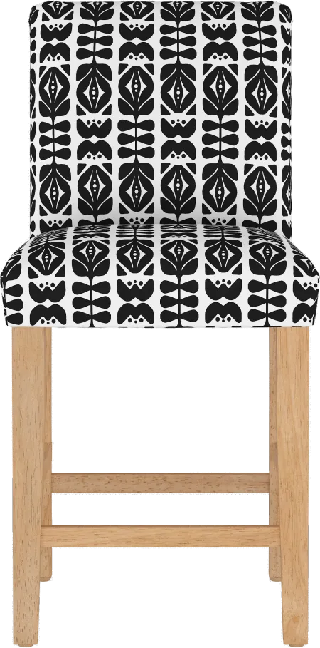 Jennifer Black Upholstered Counter Height Stool - Skyline Furniture