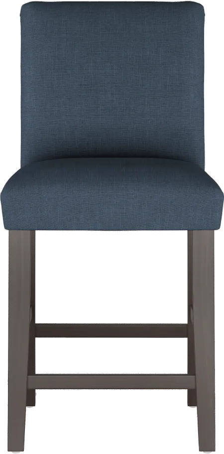 Zuma Navy Upholstered Counter Height Stool - Skyline Furniture