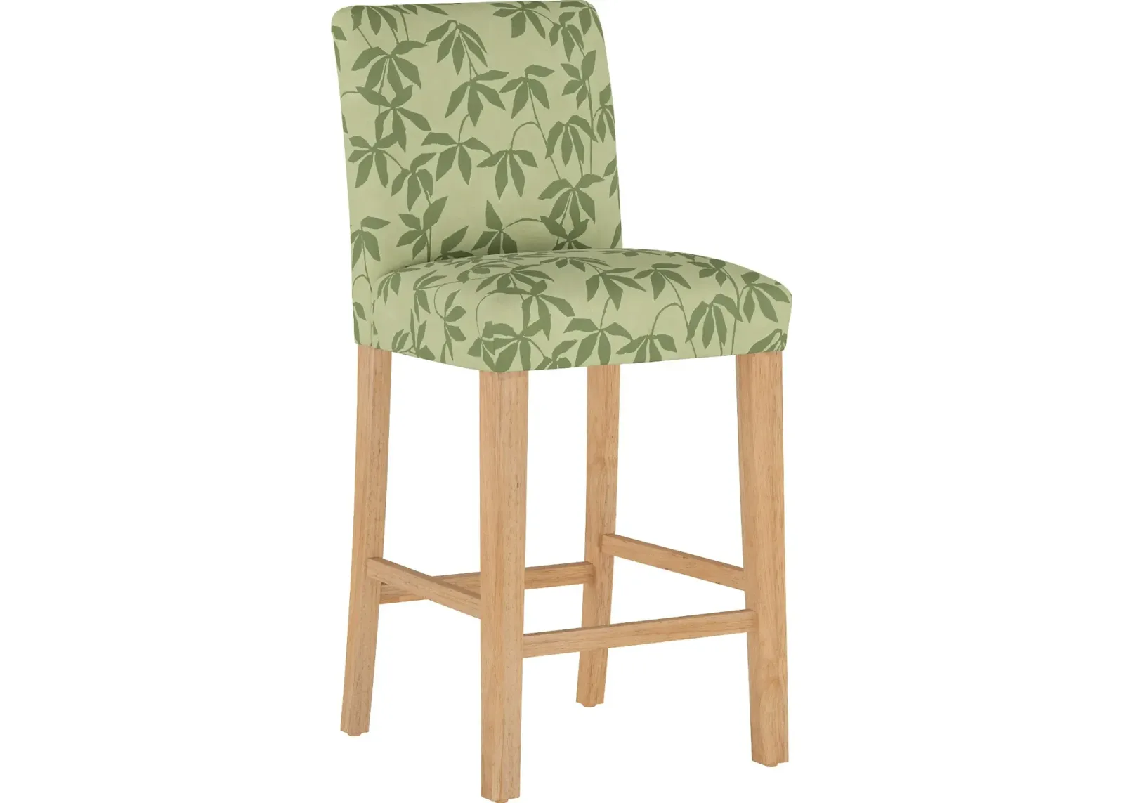 Jennifer Floral Sage Upholstered Bar Stool - Skyline Furniture