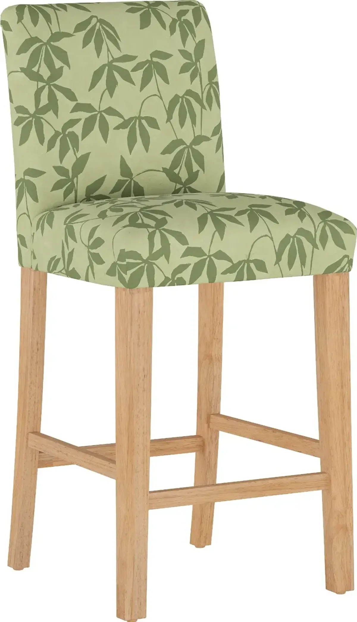 Jennifer Floral Sage Upholstered Bar Stool - Skyline Furniture