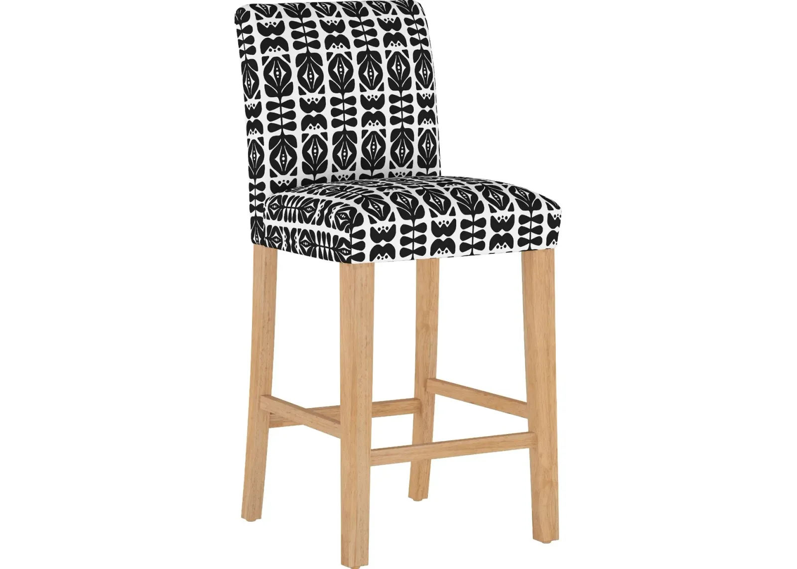 Jennifer Black Upholstered Bar Stool - Skyline Furniture