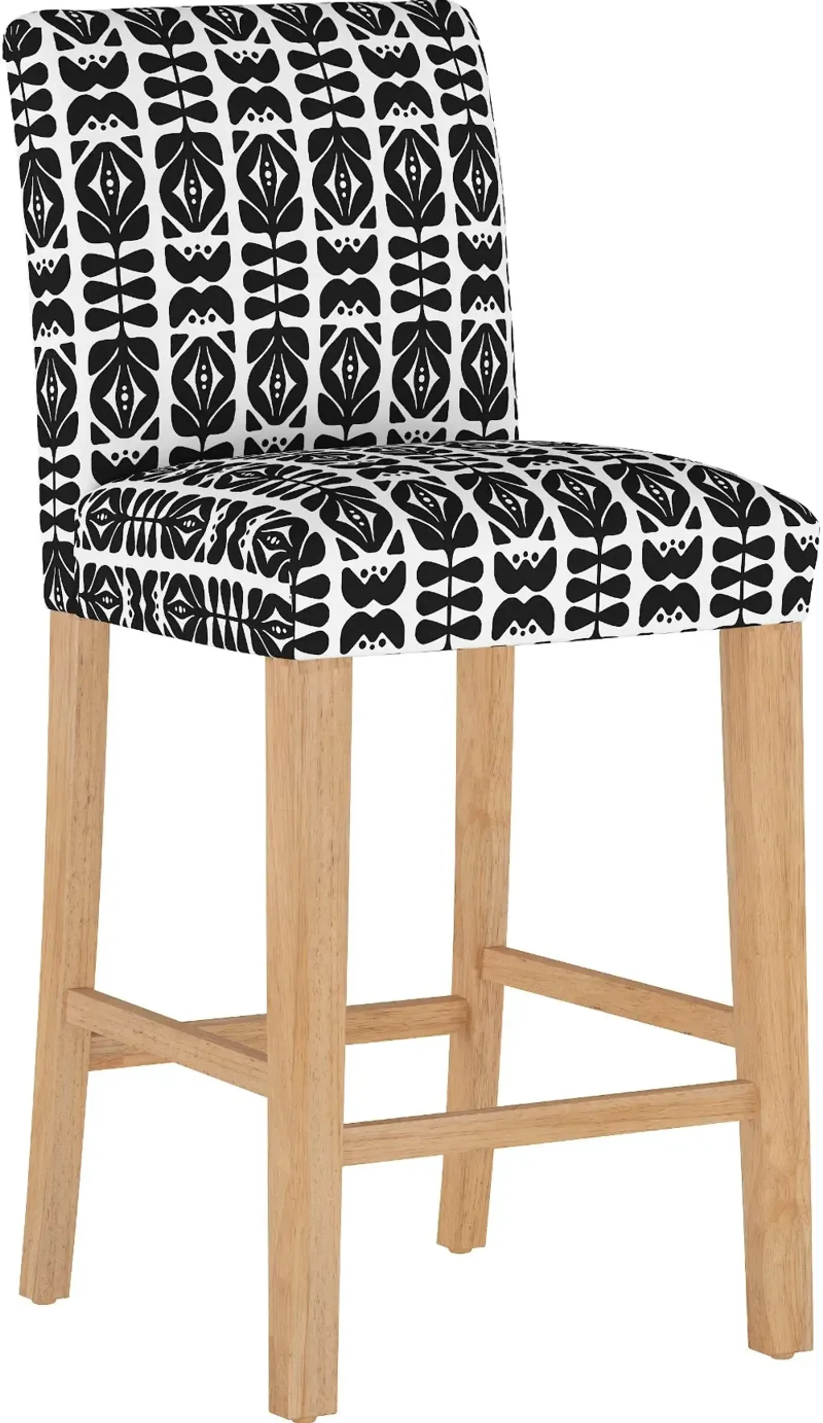 Jennifer Black Upholstered Bar Stool - Skyline Furniture