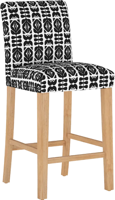 Jennifer Black Upholstered Bar Stool - Skyline Furniture