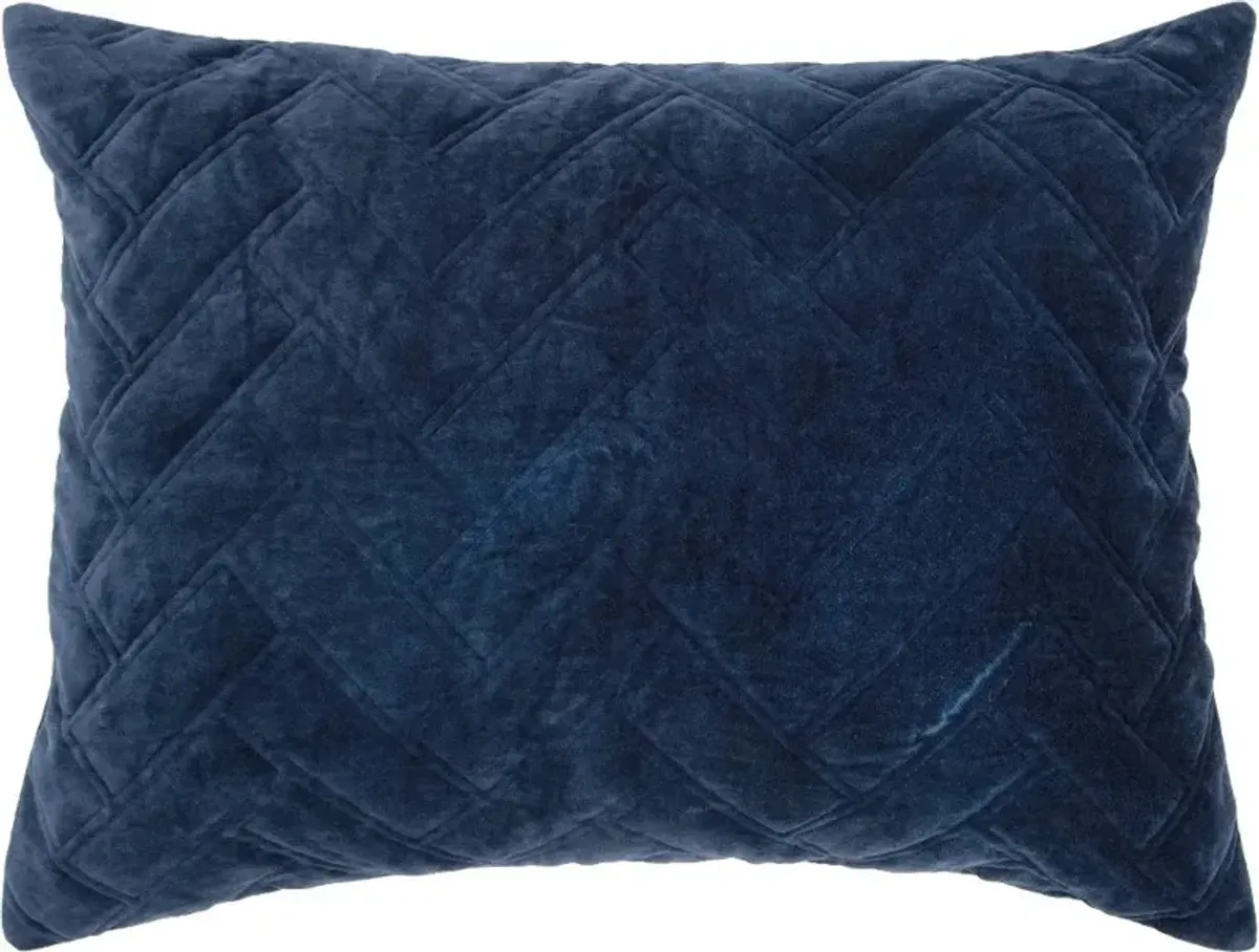 Indigo Blue Standard Size Quilted Sham - Riviera