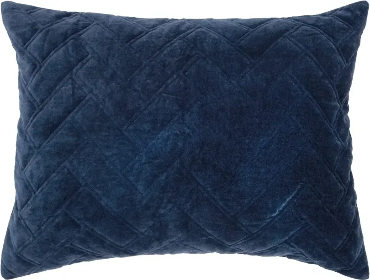 Indigo Blue King Size Quilted Sham - Riviera