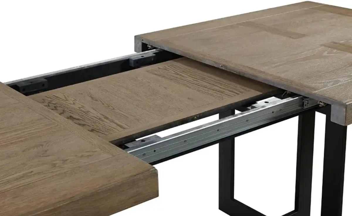 Eden Modern Beige and Metal Dining Table