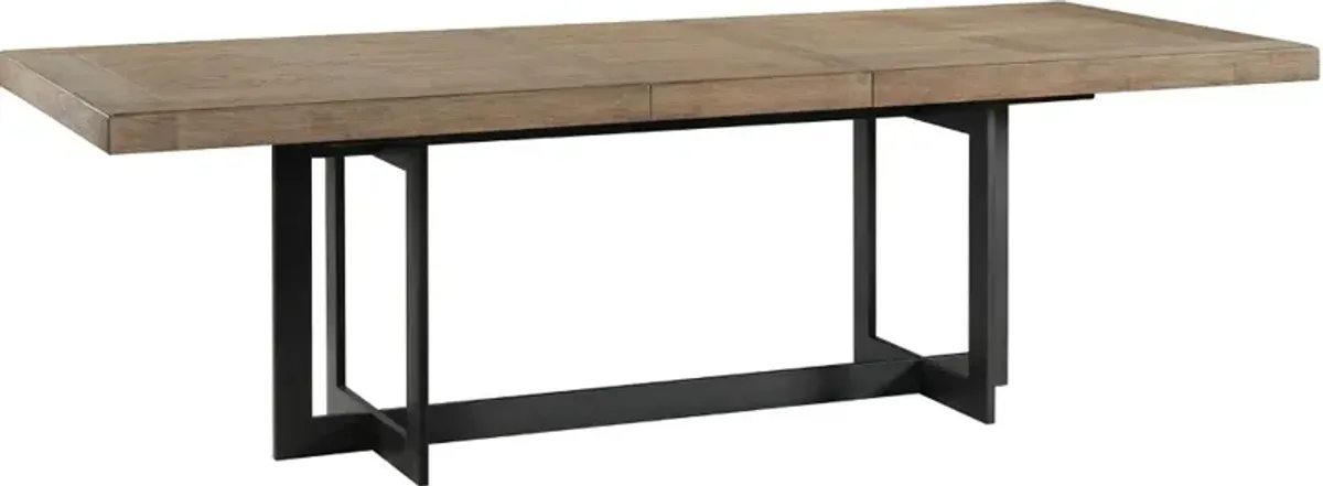 Eden Modern Beige and Metal Dining Table