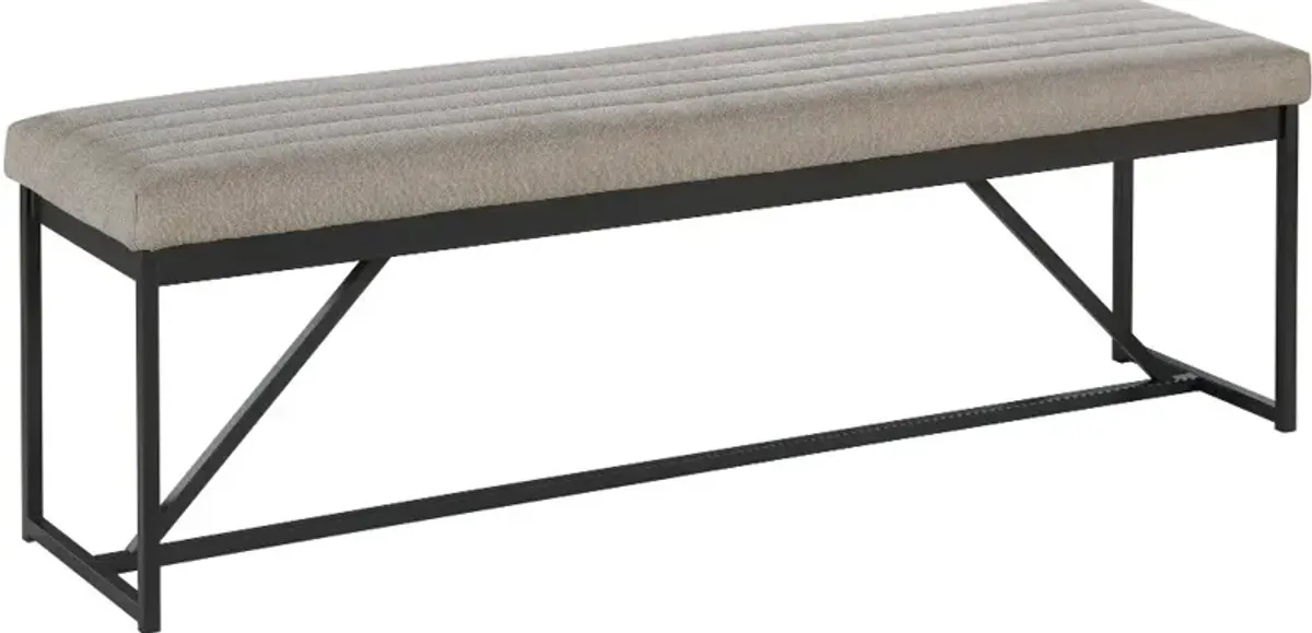 Eden Modern Metal Upholstered Dining Bench