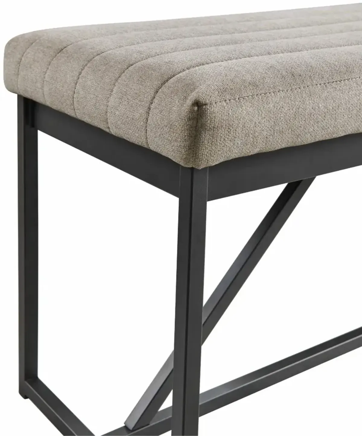 Eden Modern Metal Upholstered Dining Bench