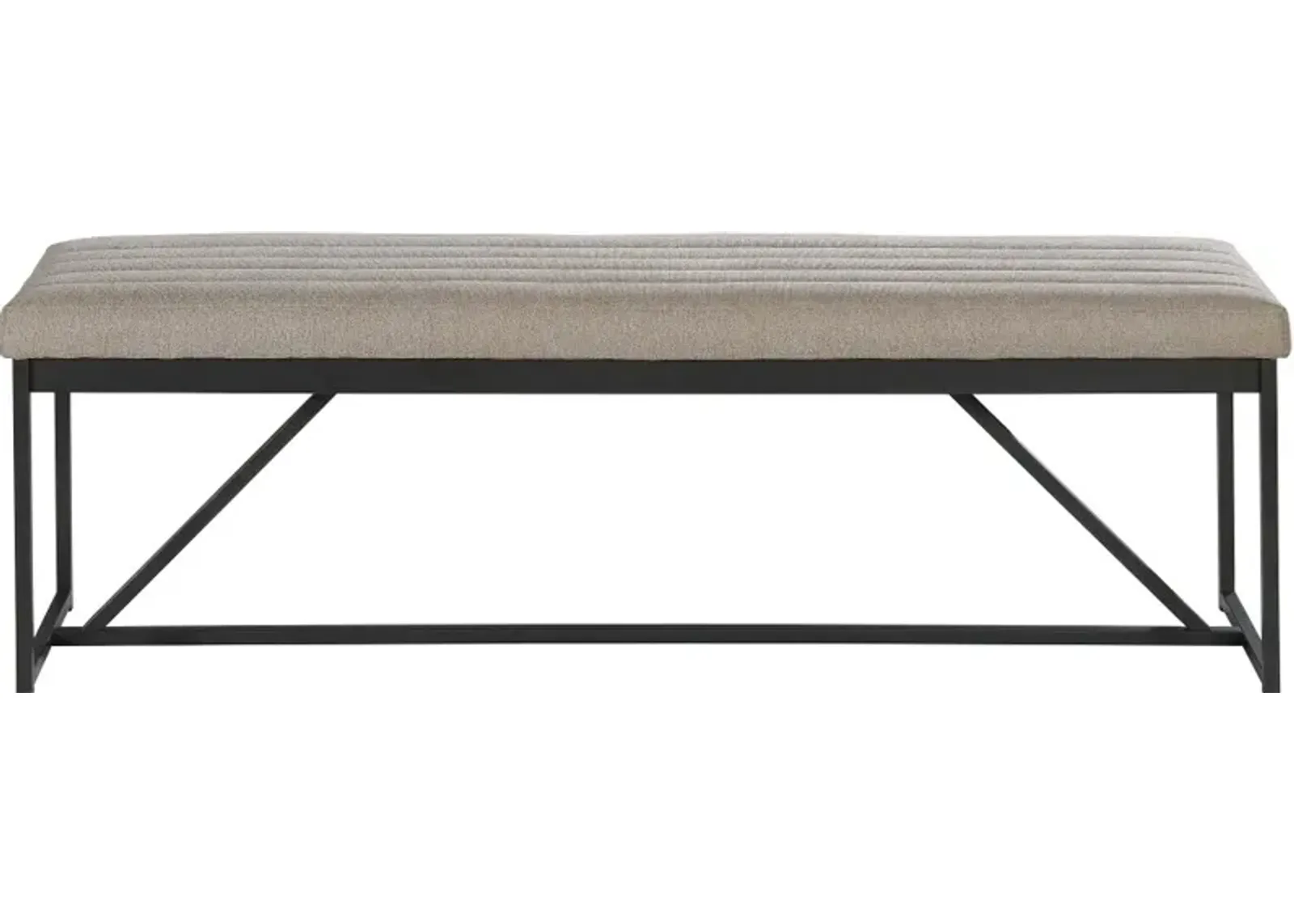 Eden Modern Metal Upholstered Dining Bench