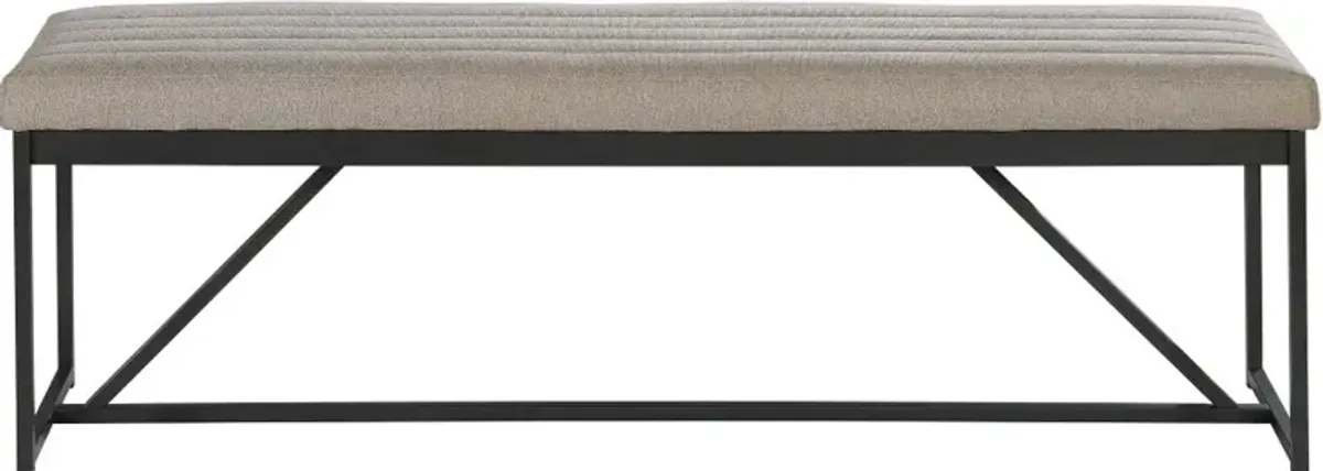 Eden Modern Metal Upholstered Dining Bench