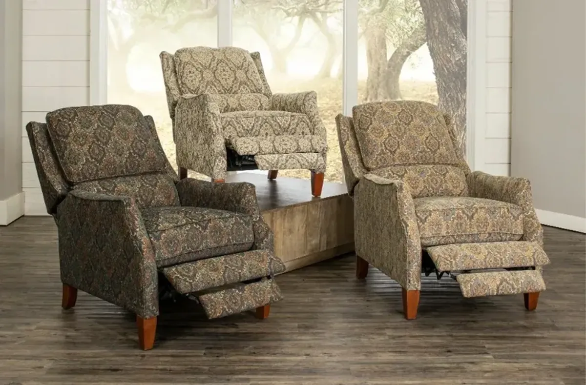 Sandlewood Traditional Brown High-Leg Pushback Recliner