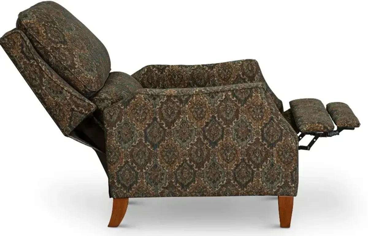 Sandlewood Traditional Brown High-Leg Pushback Recliner