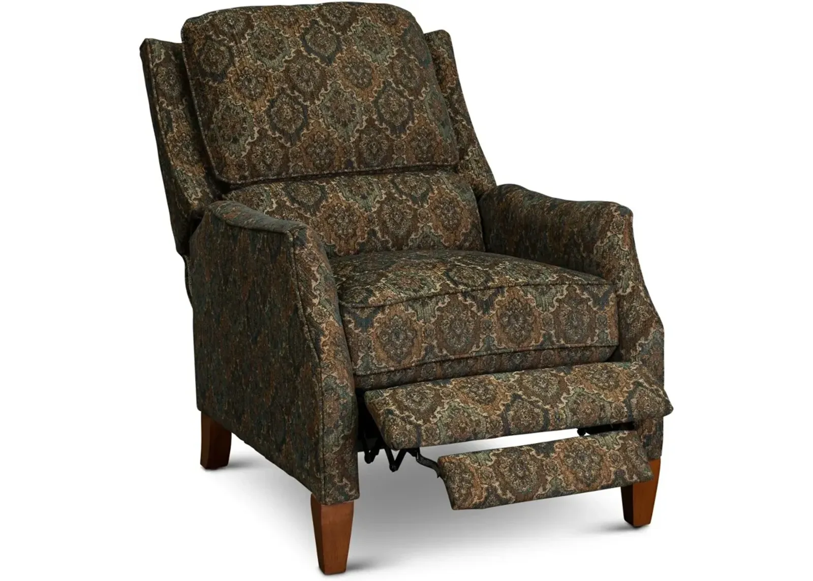 Sandlewood Traditional Brown High-Leg Pushback Recliner