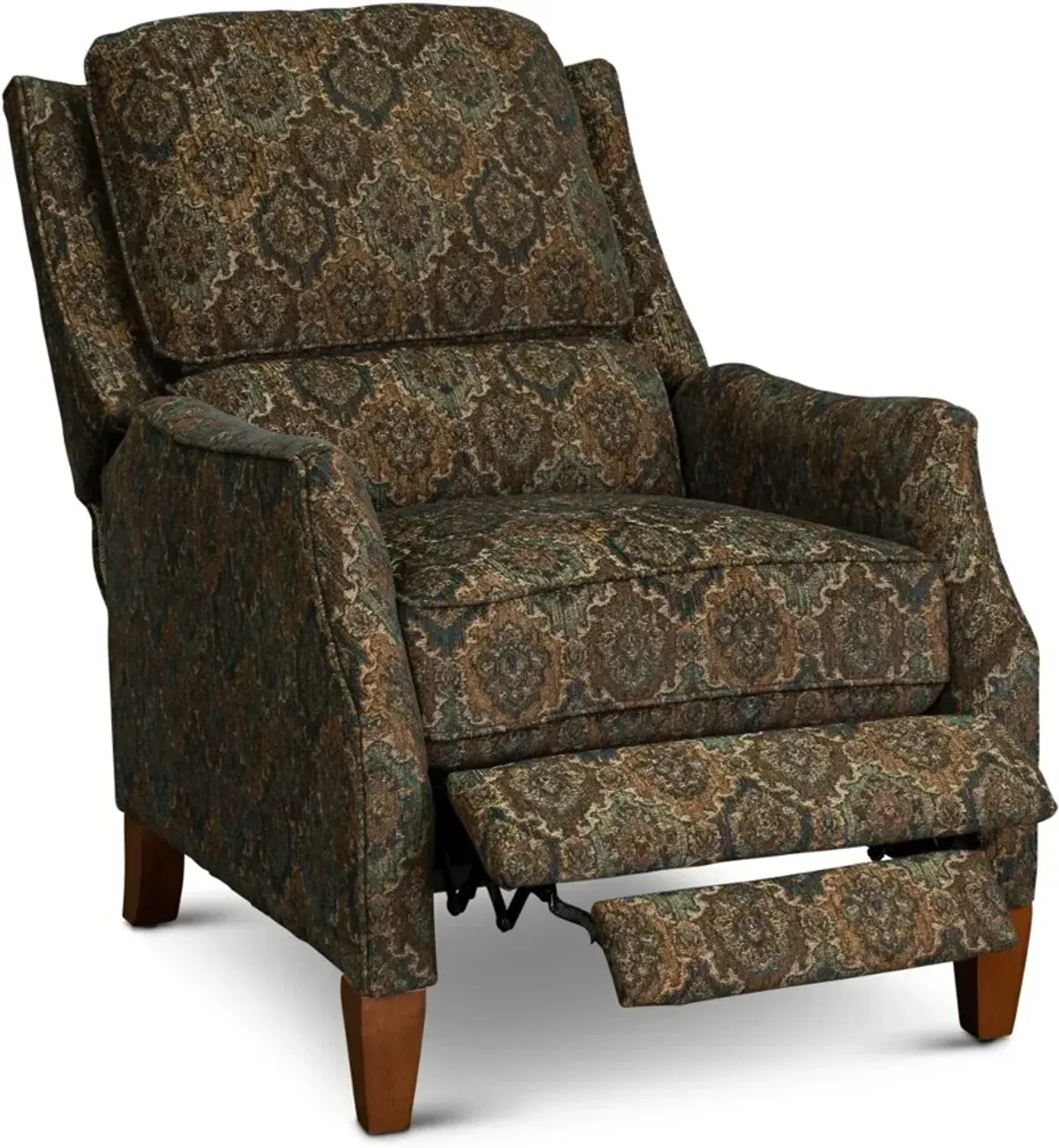 Sandlewood Traditional Brown High-Leg Pushback Recliner