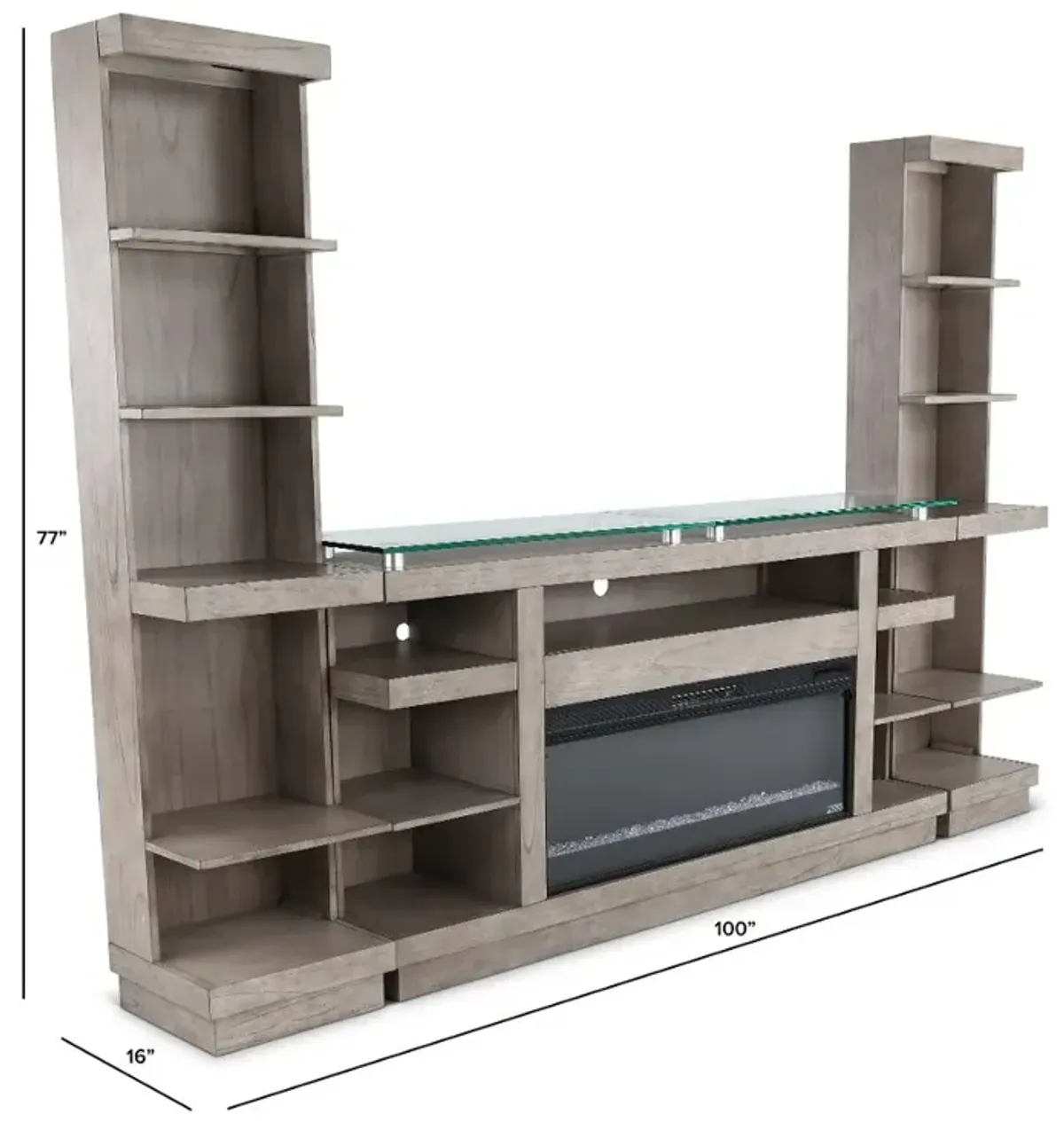 Celino Gray Fireplace Entertainment Center