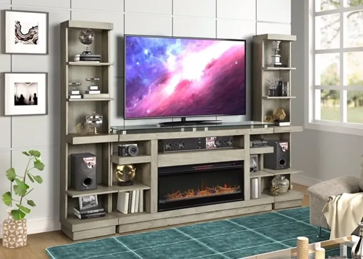 Celino Gray Fireplace Entertainment Center