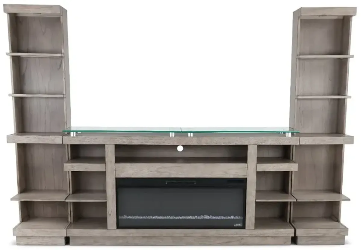 Celino Gray Fireplace Entertainment Center