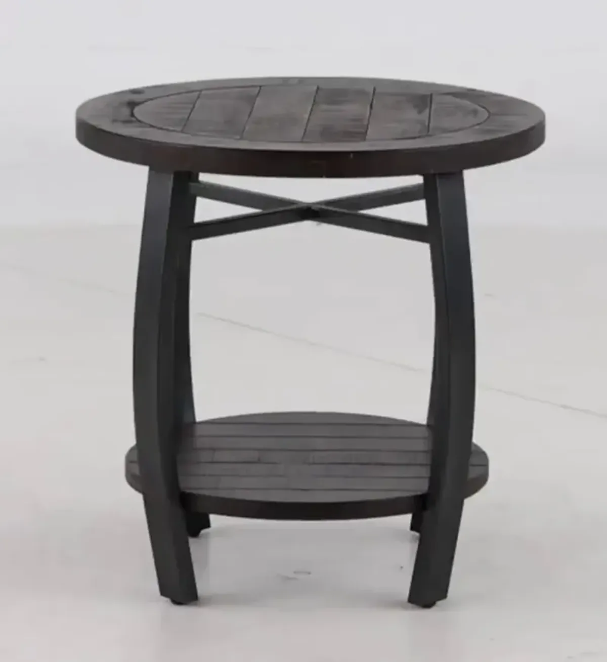 Homestead Tobacco Brown Round End Table