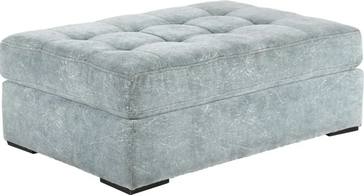 Noah French Blue Ottoman