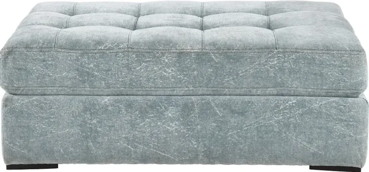 Noah French Blue Ottoman