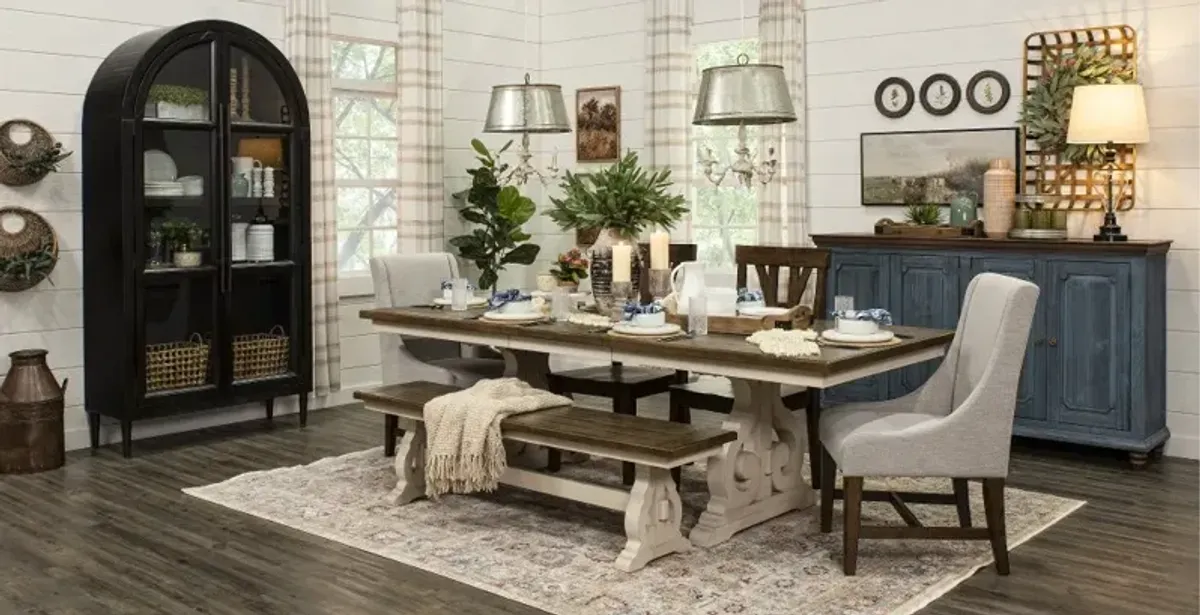 Drake White Dining Room Bench