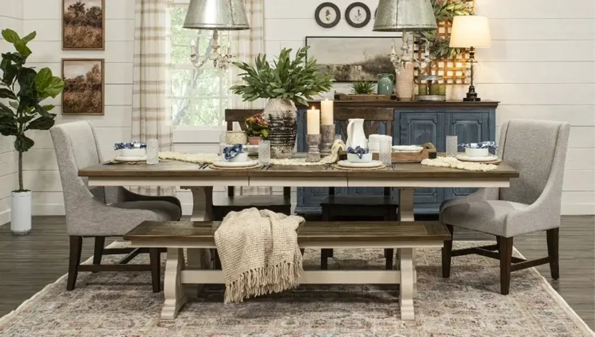 Drake White Dining Room Bench