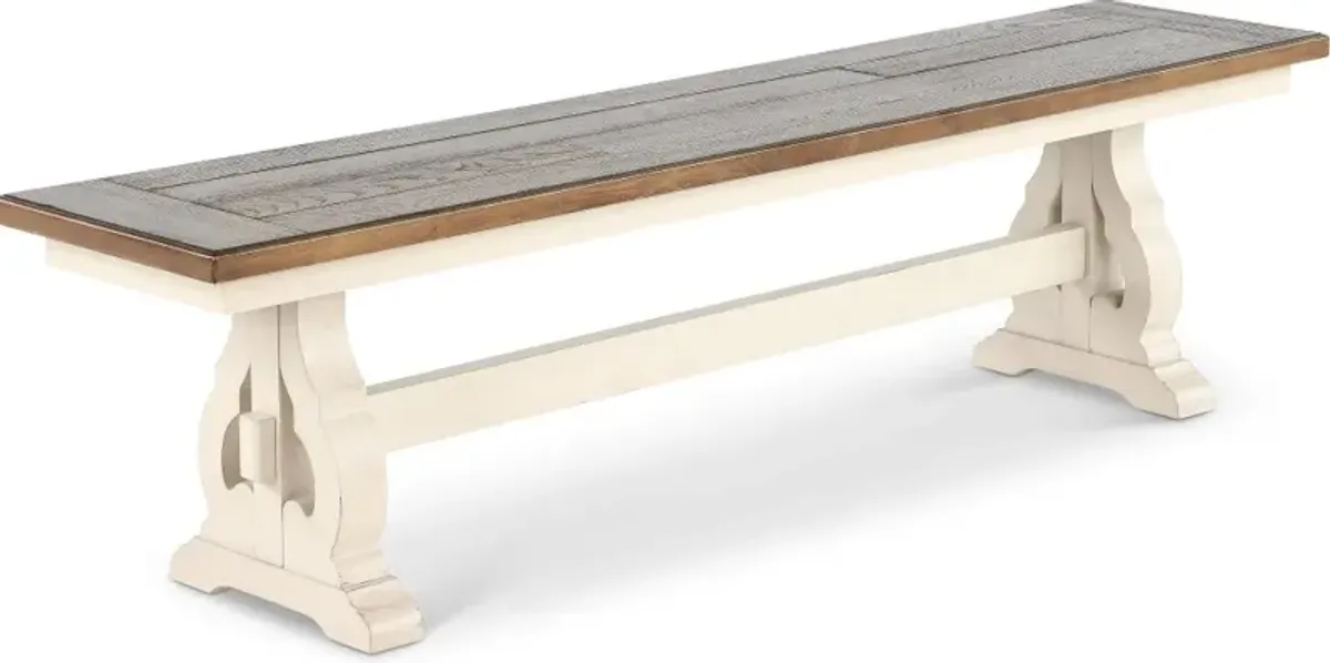 Drake White Dining Room Bench