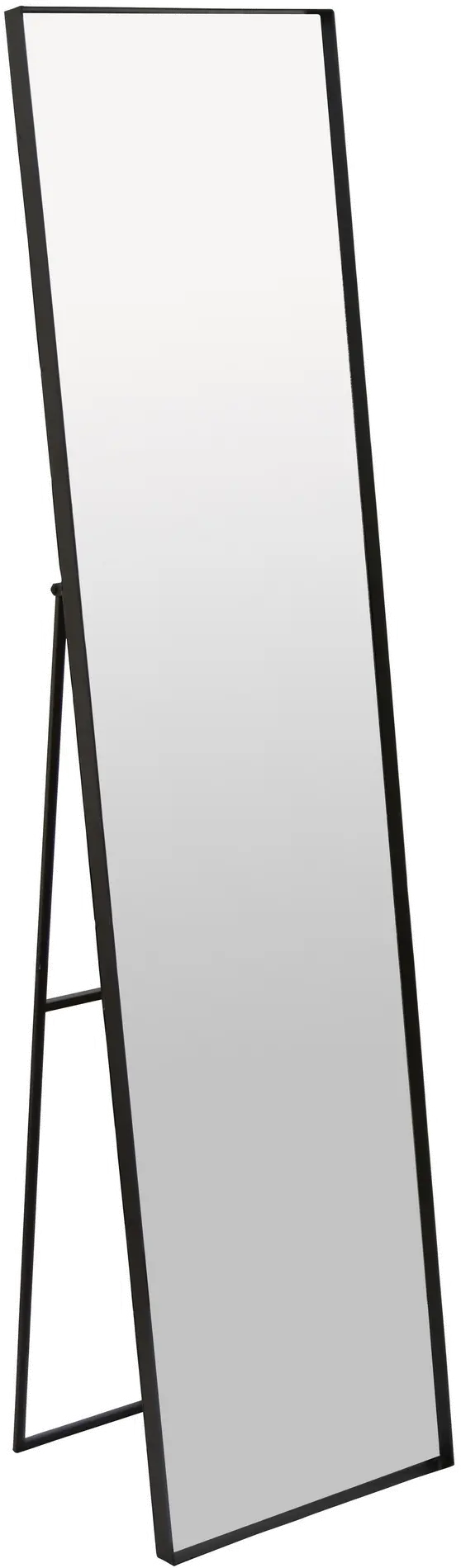 Black Metal Framed Floor Mirror with Easel