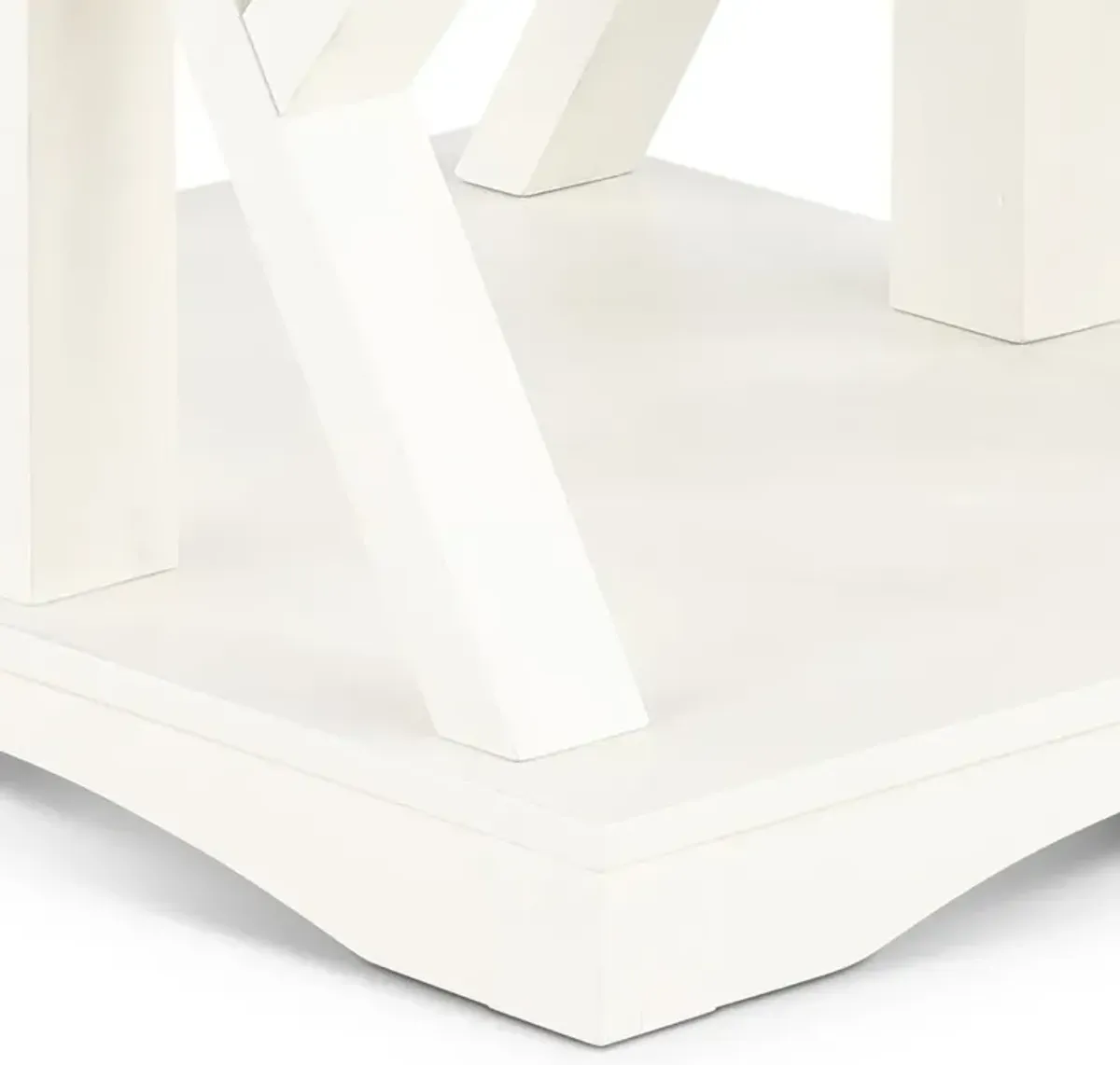 Amy Cotton White End Table