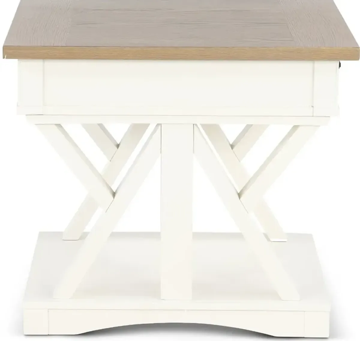 Amy Cotton White End Table