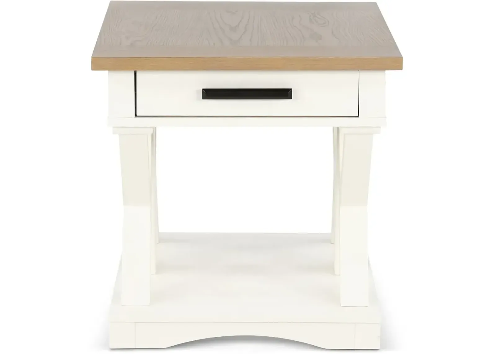 Amy Cotton White End Table