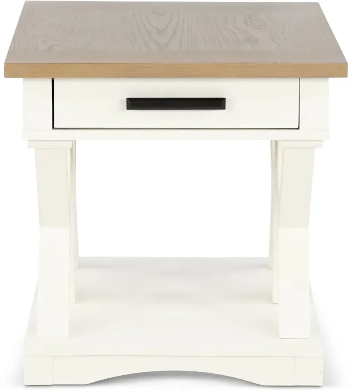 Amy Cotton White End Table