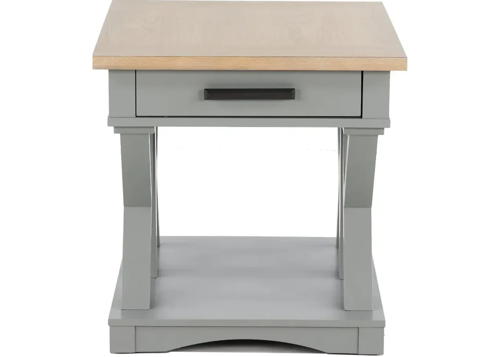 Amy Dove Gray End Table with Drawer