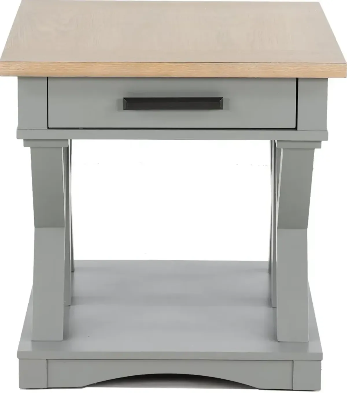 Amy Dove Gray End Table with Drawer