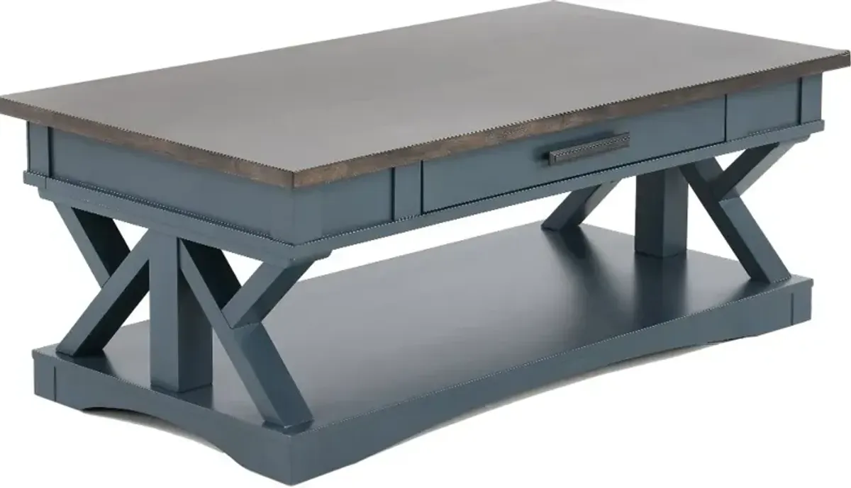 Amy Denim Blue Coffee Table