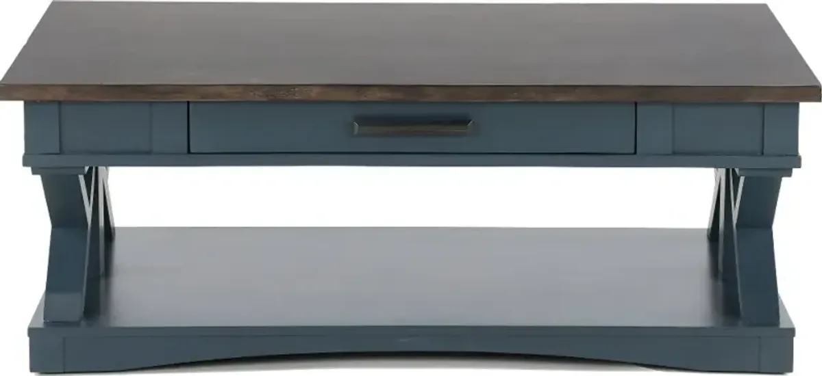 Amy Denim Blue Coffee Table