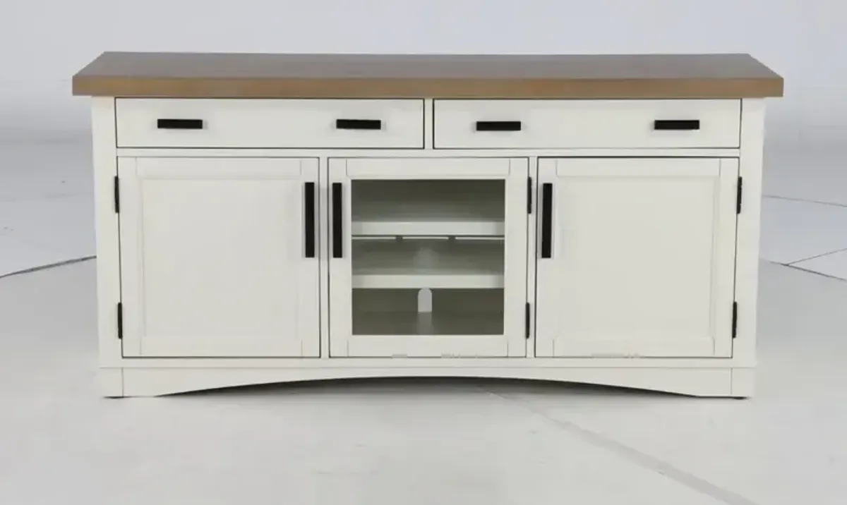 Amy Cotton White 63" TV Stand