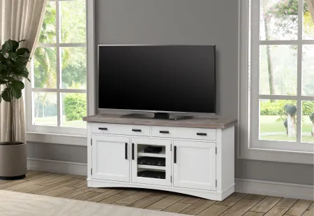 Amy Cotton White 63" TV Stand