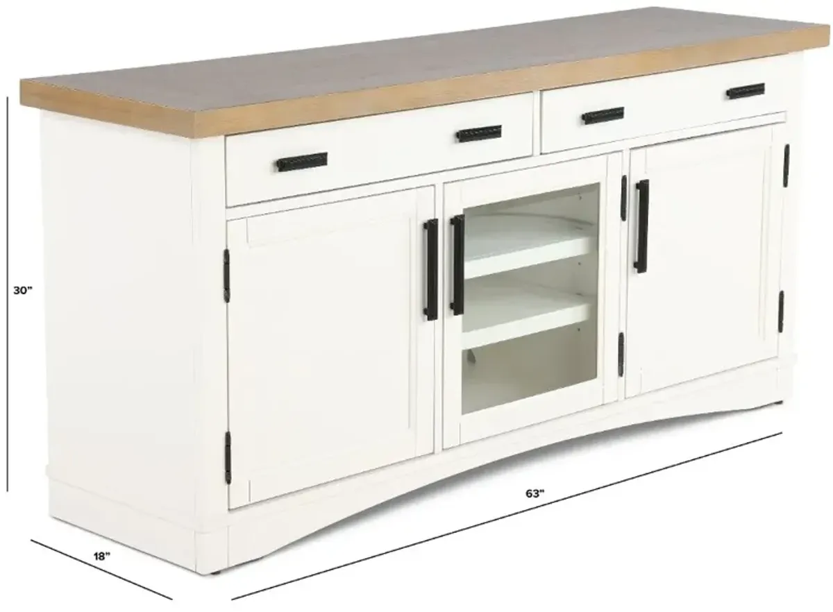 Amy White 63" TV Stand