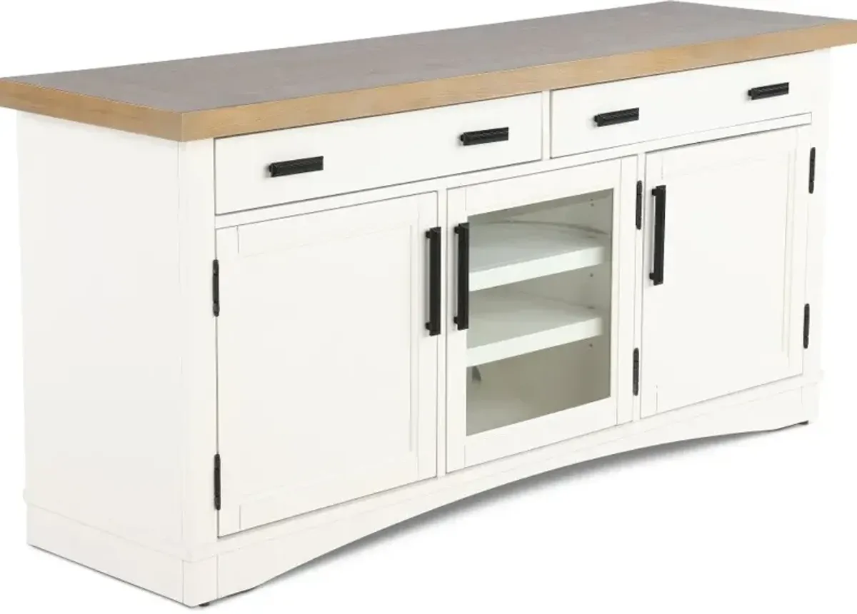 Amy Cotton White 63" TV Stand