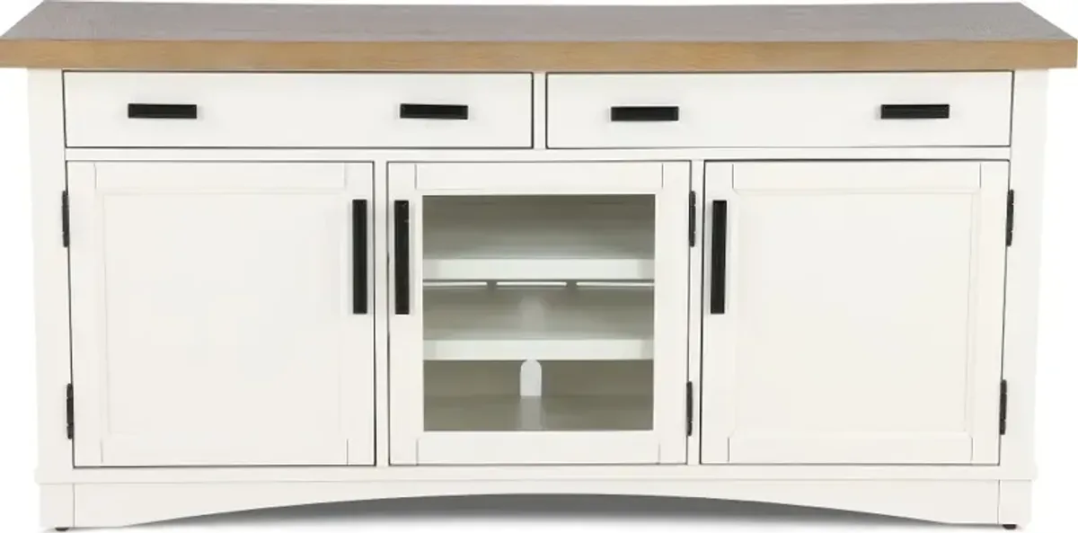 Amy Cotton White 63" TV Stand