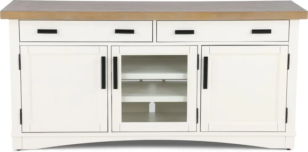 Amy Cotton White 63" TV Stand